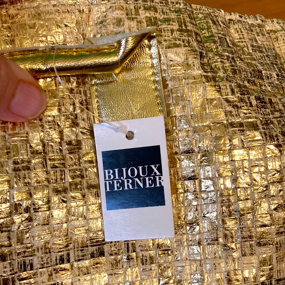 NWT Bijoux Terner gold & black bag - Picture 3 of 4